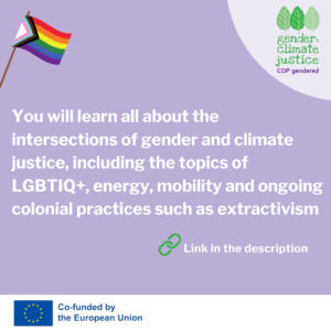 E-Learning Tool on Gender and Climate Justice