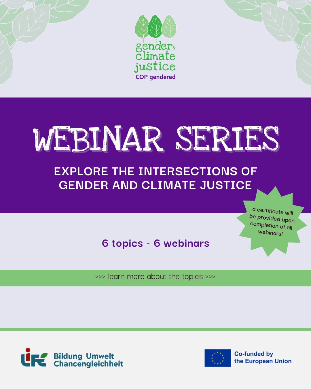 Webinar Series on Gender and Climate Justice 2025